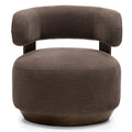 Poltrona Doux marrone espresso con legno di frassino noce - NN-DOU-UPH-ARM-BRO-607