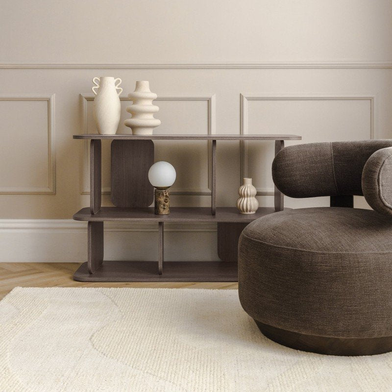 Poltrona Doux marrone espresso con legno di frassino noce - NN-DOU-UPH-ARM-BRO-607 - foto 2
