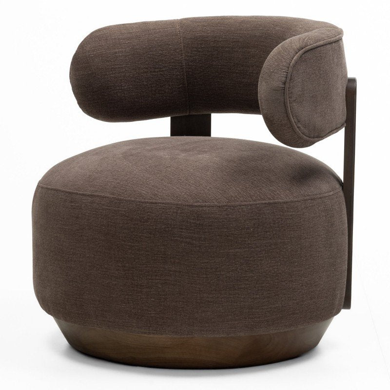 Poltrona Doux marrone espresso con legno di frassino noce - NN-DOU-UPH-ARM-BRO-607 - foto 4