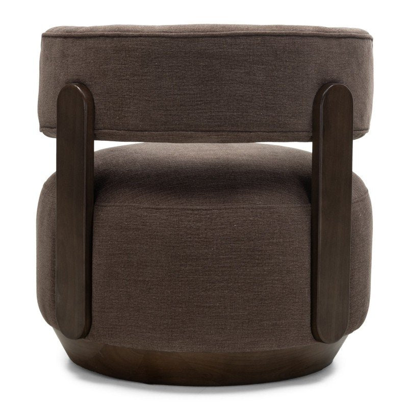 Poltrona Doux marrone espresso con legno di frassino noce - NN-DOU-UPH-ARM-BRO-607 - foto 5