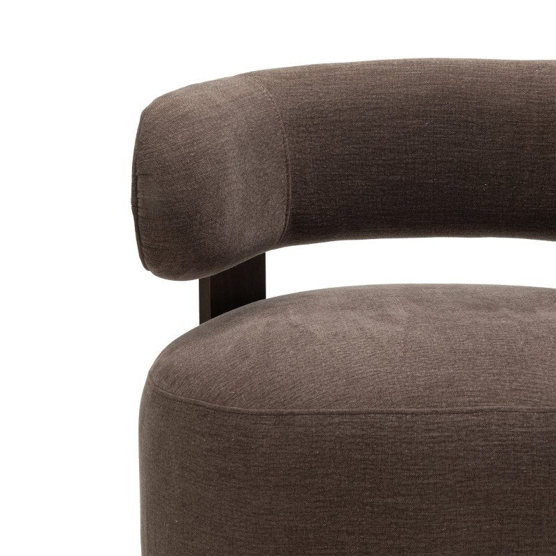 Poltrona Doux marrone espresso con legno di frassino noce - NN-DOU-UPH-ARM-BRO-607 - foto 8