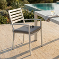Poltrona Cosma Formentera tortora vista frontale
