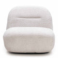 Poltrona girevole Moom grigio beige dalle forme tonde - NN-MOO-UPH-ARM-GREBEI-621