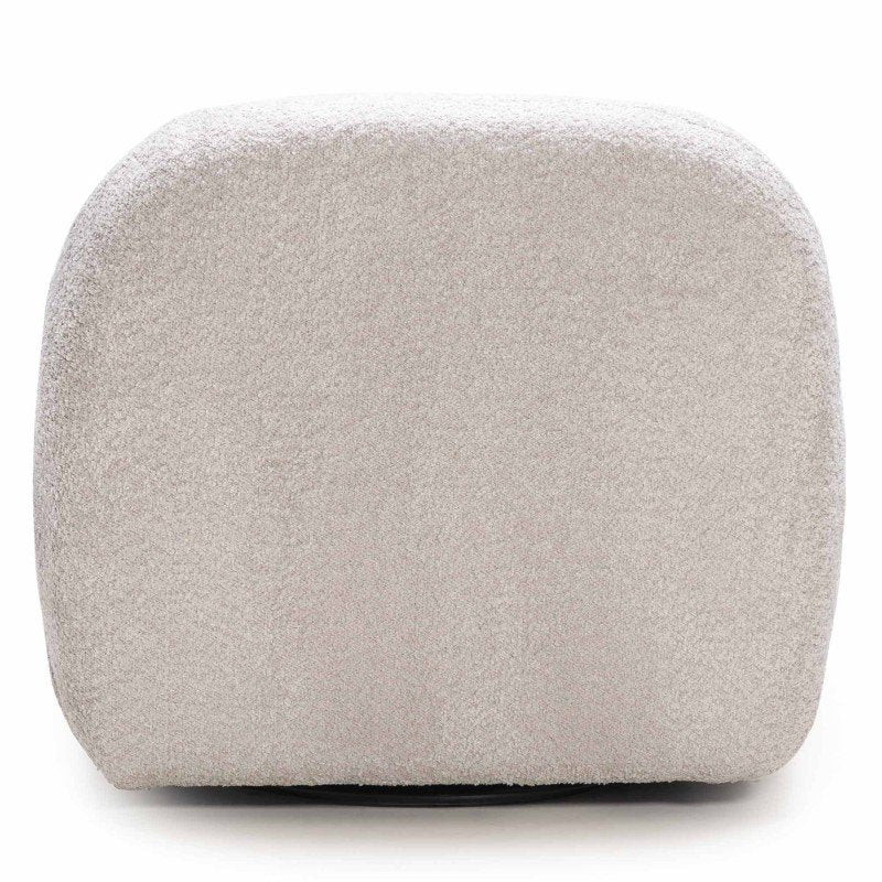 Poltrona girevole Moom grigio beige dalle forme tonde - NN-MOO-UPH-ARM-GREBEI-621 - foto 8
