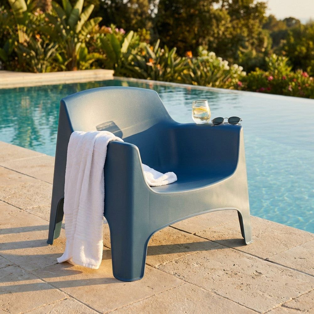 Poltrona Ibiza in Polipropilene Blu - HF807375-BLU - foto 2