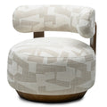 Poltrona Marabell beige crema con legno di frassino noce - NN-MAR-UPH-ARM-MUL-408