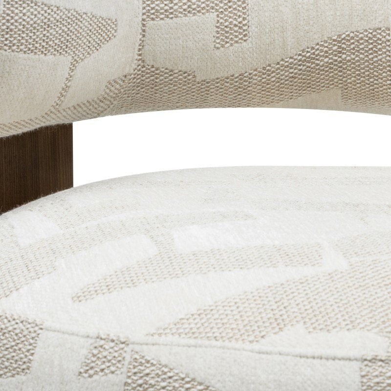 Poltrona Marabell beige crema con legno di frassino noce - NN-MAR-UPH-ARM-MUL-408 - foto 9