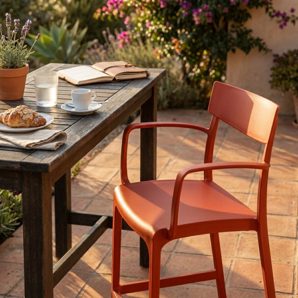 Poltrona Provence in Polipropilene Rosso - HF807379-RED - foto 2