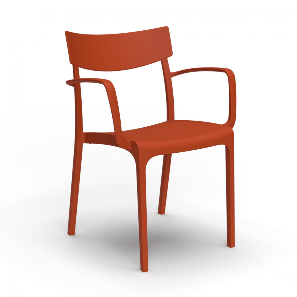 Poltrona Provence in Polipropilene Rosso - HF807379-RED - foto 3
