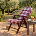 Poltrona Relax 4 Posizioni in Faggio con Cuscino Bordeaux - HF807065-BORD