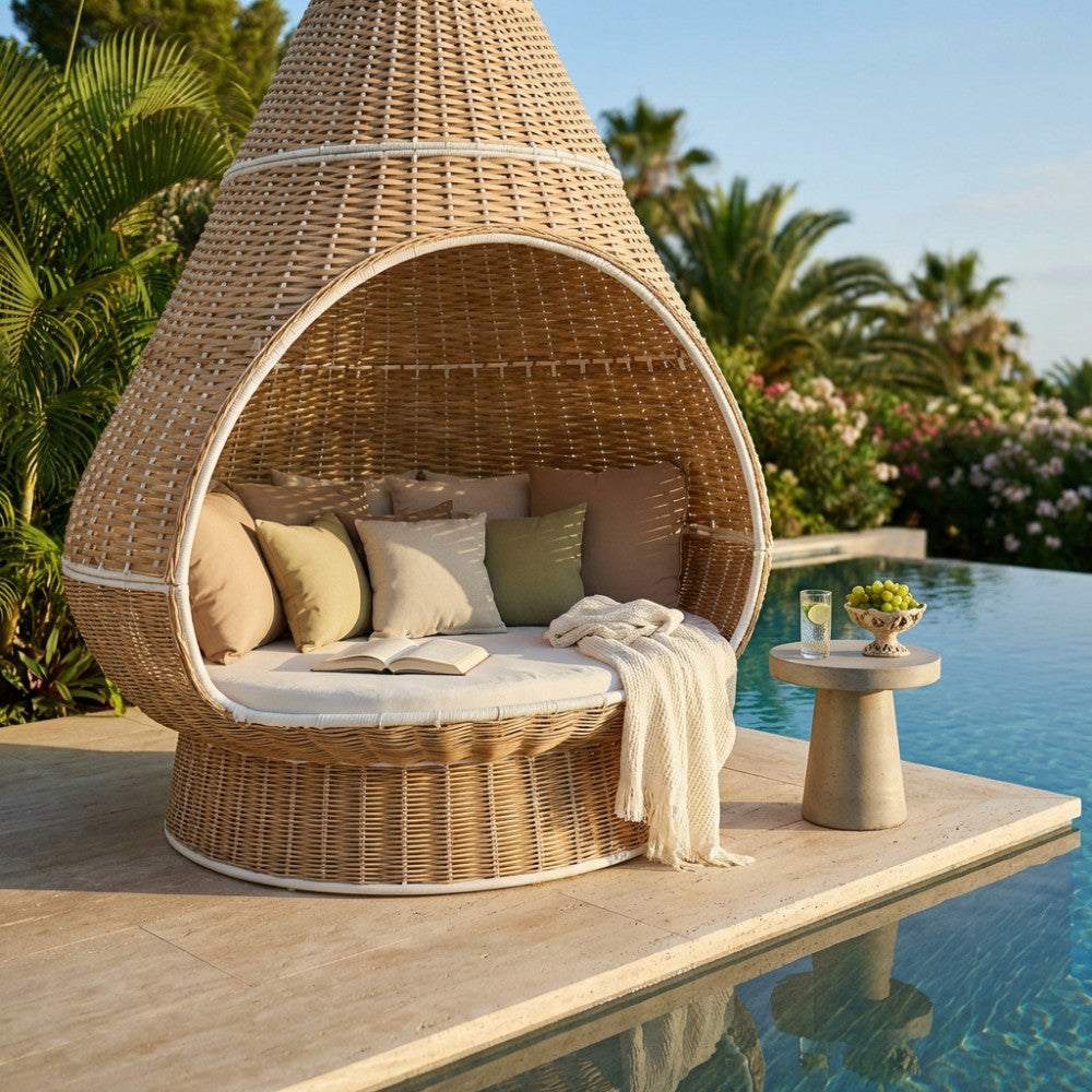 Poltrona Relax Santa Fe in Rattan e Poliestere - AT804330-NAT - foto 2