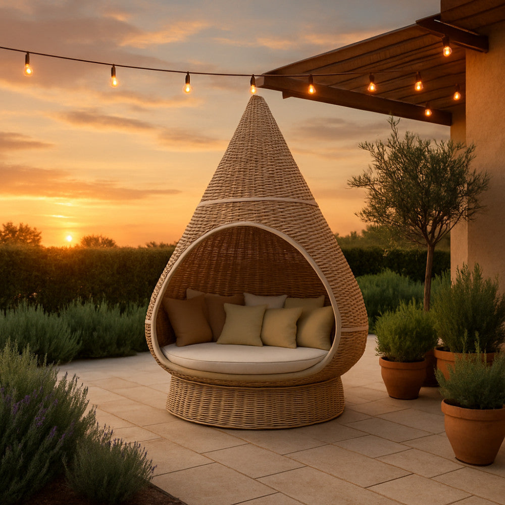 Poltrona Relax Santa Fe in Rattan e Poliestere - AT804330-NAT - foto 6