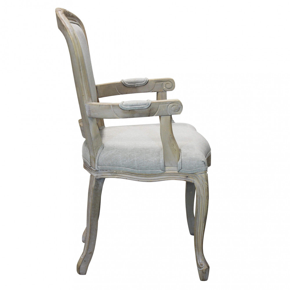 Poltrona Romy in Tessuto Grigio, design Imperatore, vista laterale