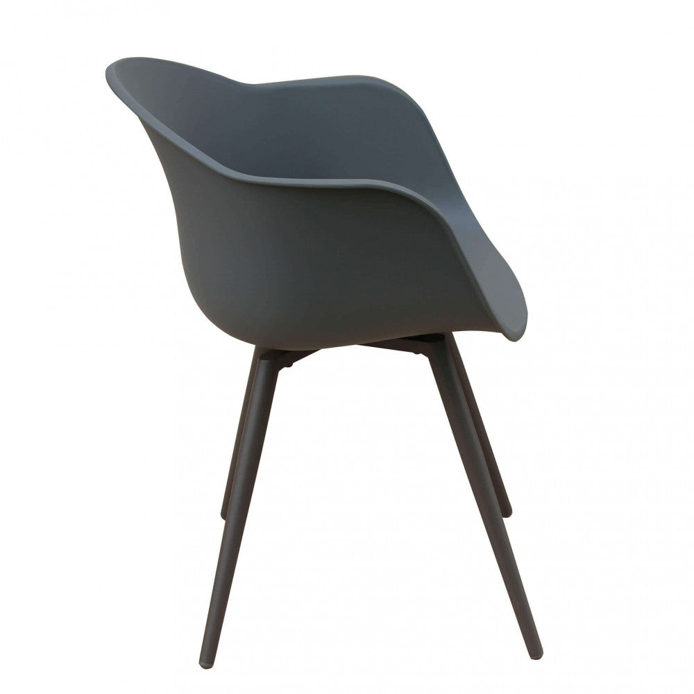 Profilo laterale della poltrona Sestriere, che sottolinea la curvatura fluida e il design contemporaneo.