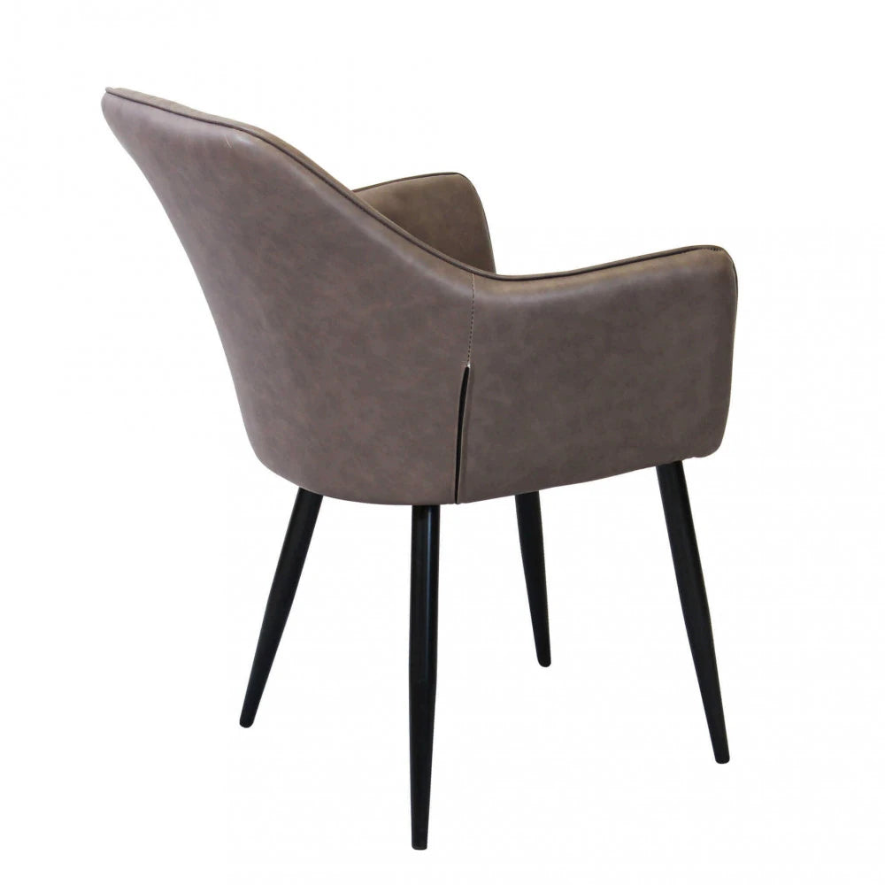 Poltrona Sindy Marrone: Il Comfort Sofisticato dell'Ecopelle, panoramica posteriore