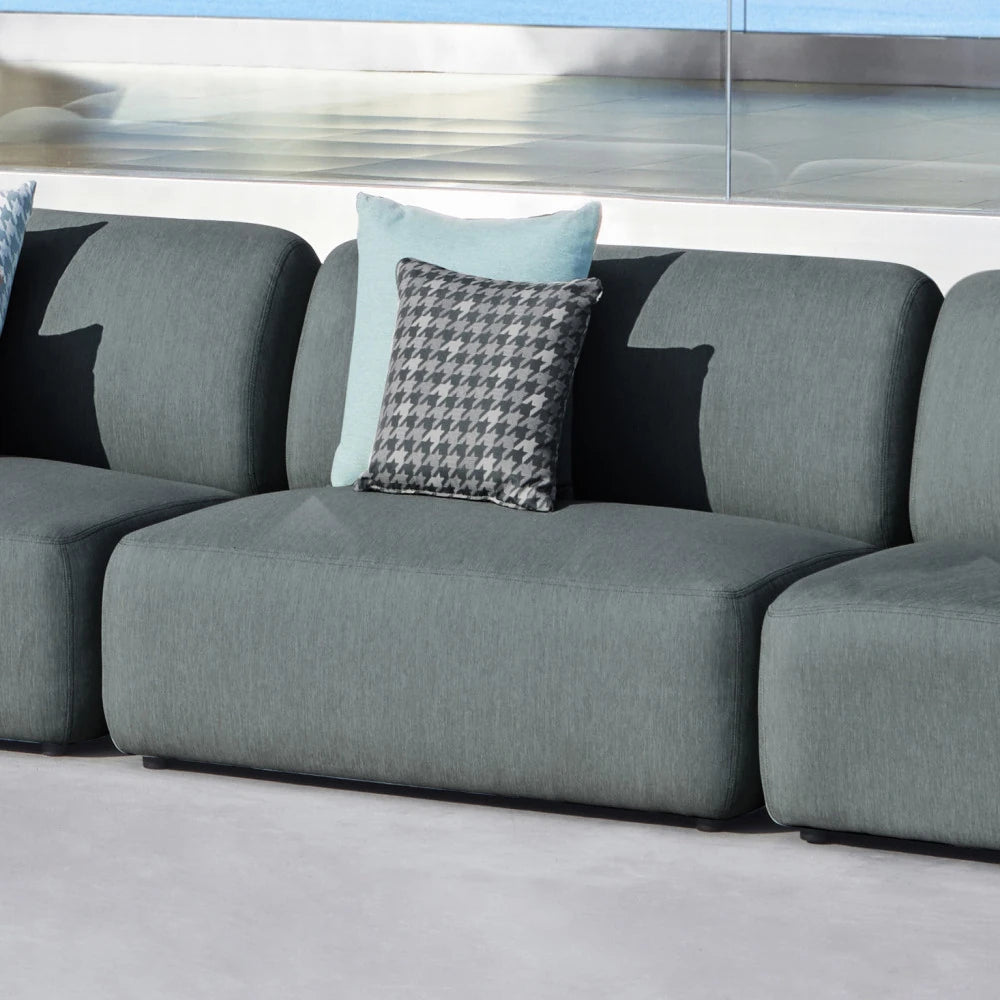 Poltrona Centrale da Esterno Vancouver con cuscini, struttura in alluminio.