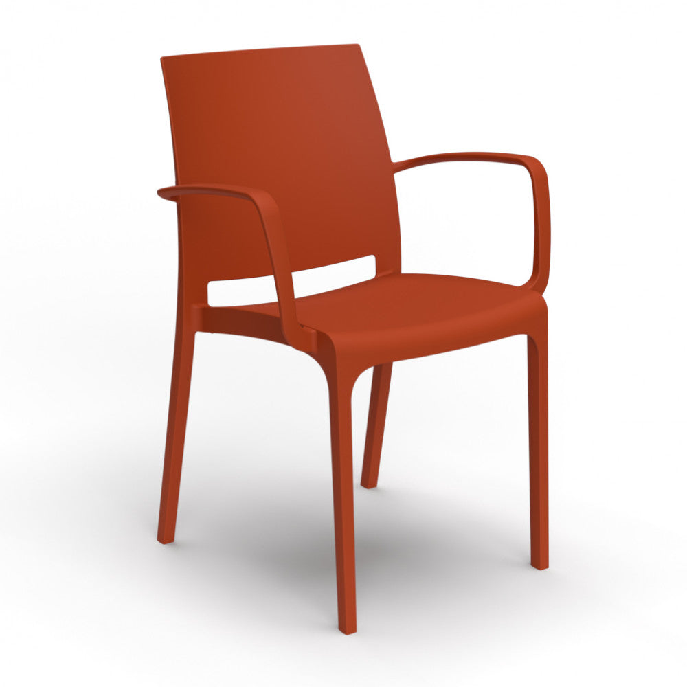 Poltrona Volga in Polipropilene Rosso - HF807377-RED - foto 3