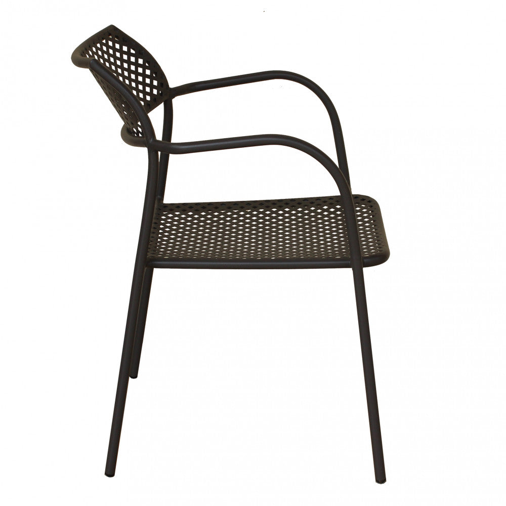 Poltrona da Esterno Windsor color taupe, realizzata in metallo verniciato a polvere.