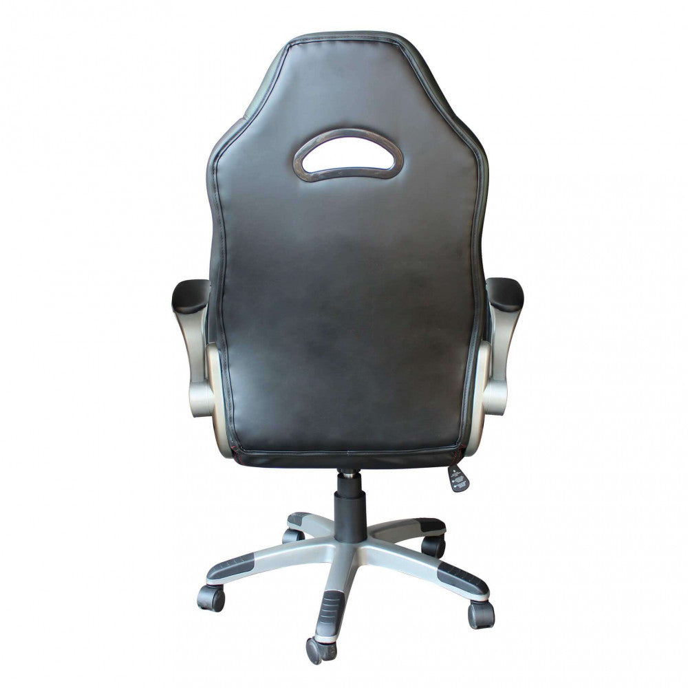 poltrona da gaming cod nera ergonomica per ufficio e postazione pc vista retro