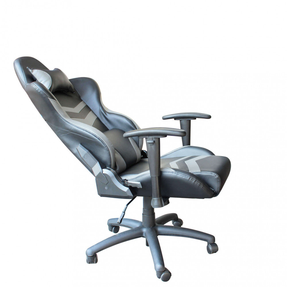 poltrona da gaming fortnite grigia ergonomica per ufficio e postazione pc reclinabile