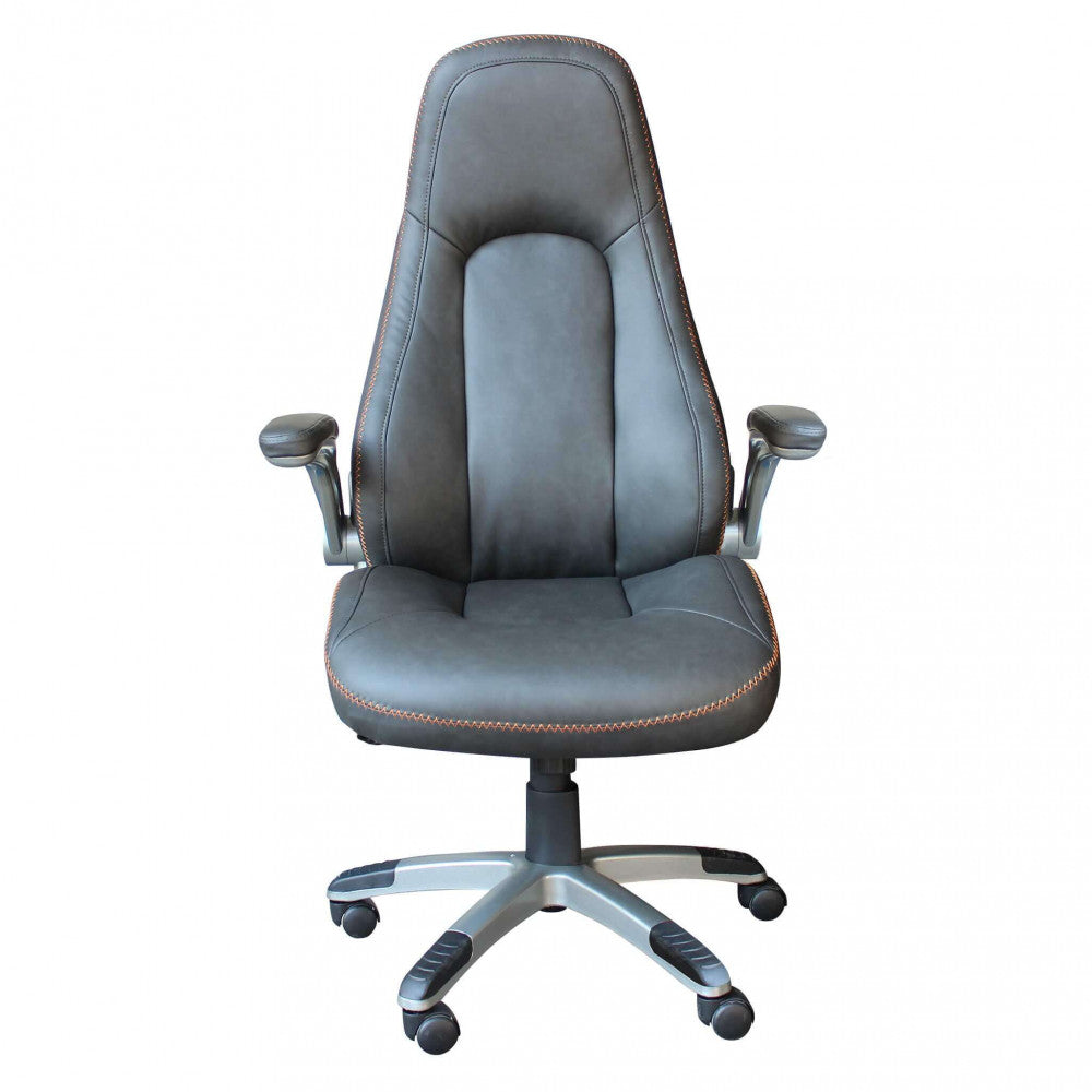 poltrona da gaming halo grigia ergonomica per ufficio e postazione pc vista frontale