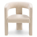 Poltroncina Lauren in bouclé beige - NN-LAU-UPH-ARM-BEI-628