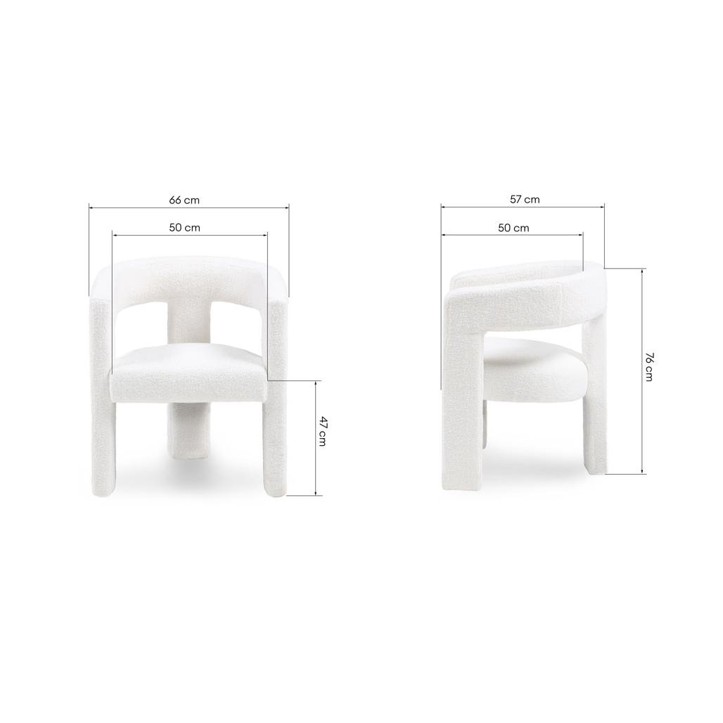 Poltroncina Lauren in bouclé crema - NN-LAU-UPH-ARM-CRE-116 - foto 9