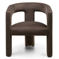 Poltroncina Lauren in velluto cioccolato - NN-LAU-UPH-ARM-BRO-636