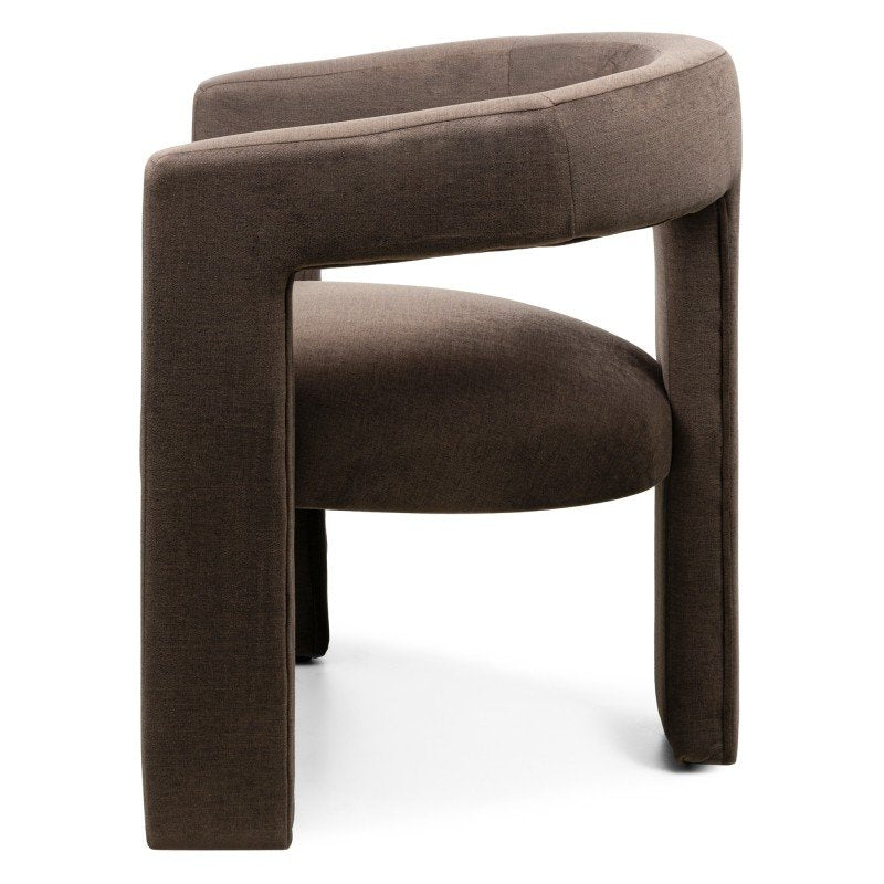 Poltroncina Lauren in velluto cioccolato - NN-LAU-UPH-ARM-BRO-636 - foto 5