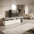 Porta TV Vale Cemento Chiaro e Bianco 220 cm - MK801526