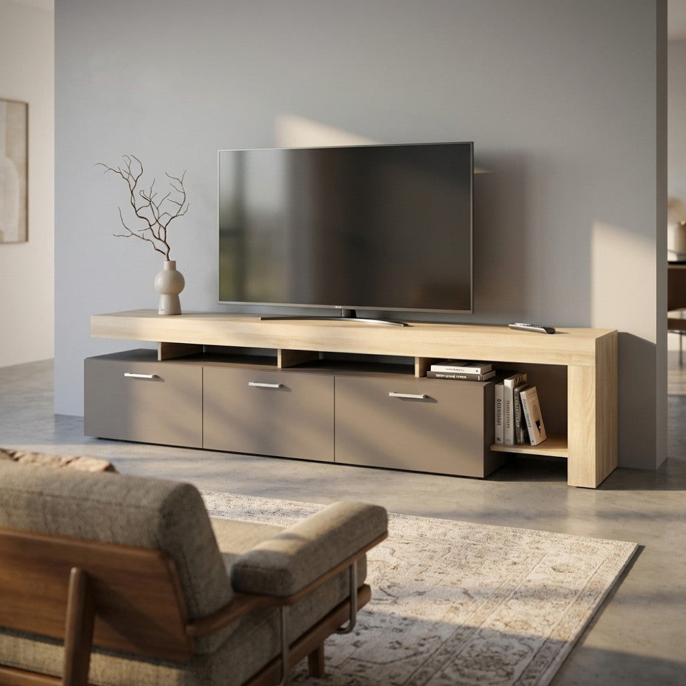 Porta TV Vale Olmo e Grigio 220 cm - MK801524 - foto 2