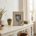 Portafoto Cosma shabby chic color tortora con texture a onde