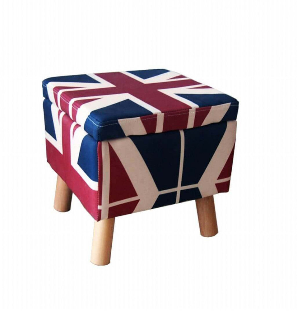 Pouf contenitore Cosma Carl con stampa Union Jack