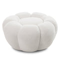Pouf Perle in bouclé bianco dalle forme tonde - NN-PER-UPH-POU-OFFWHI-173