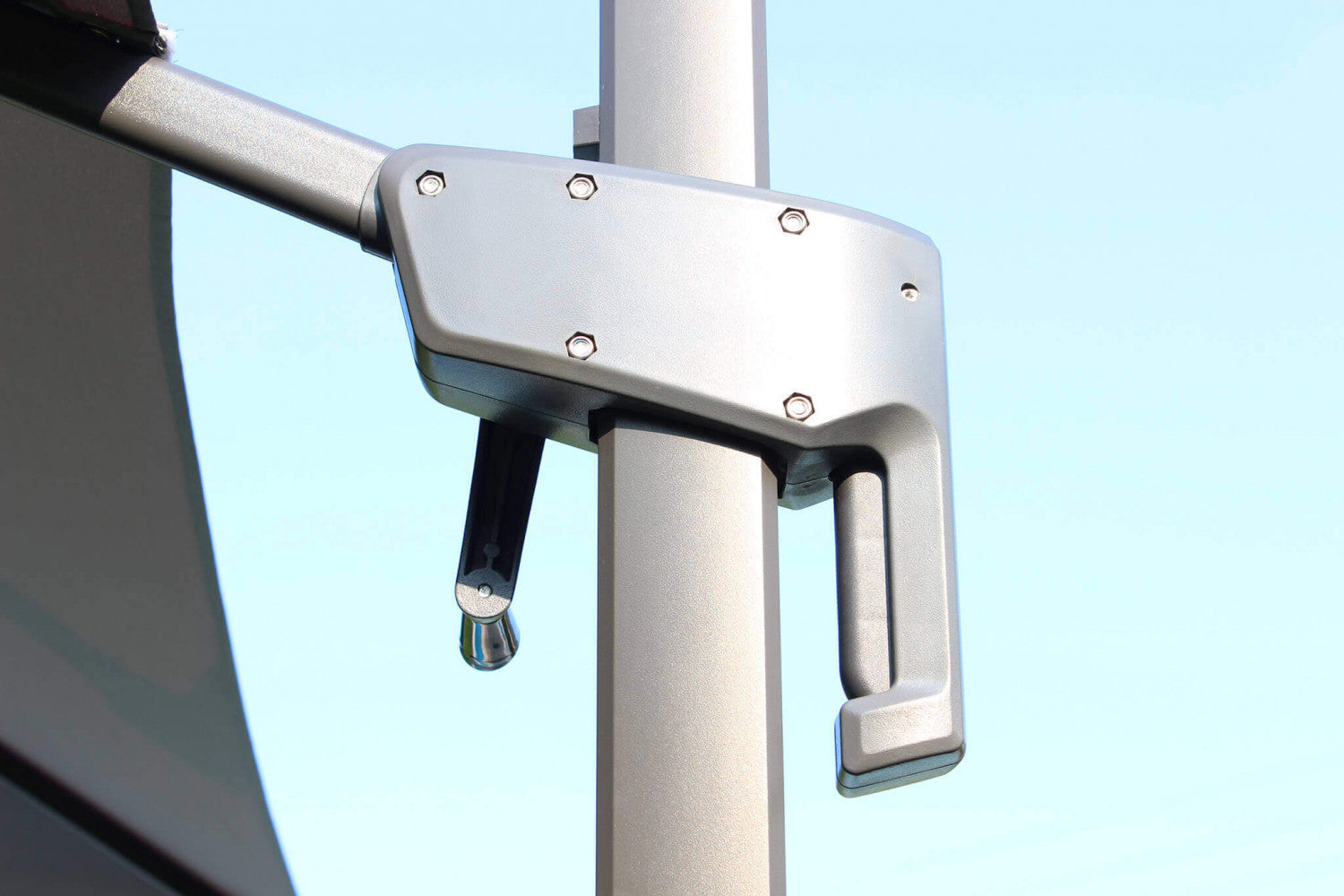 OMBRELLONE NEWTON NERO P/L 3 X 3 TELO GRIGIO