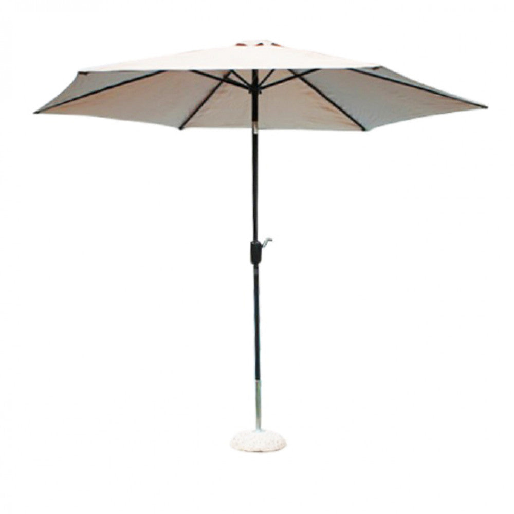 OMBRELLONE POLY ECO Ø 3 PALO NERO TELO BEIGE