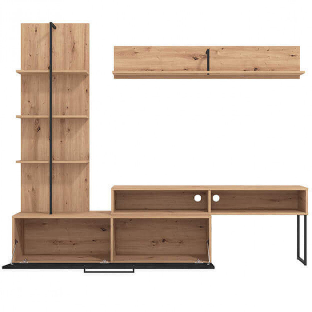 SOGGIORNO EVORA ROVERE ARTIGIANO E CARBON