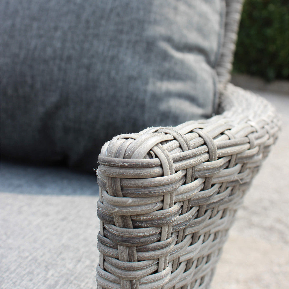 Salotto Paraguay 4 Posti in Wicker Grigio con Cuscini - WI806881-GREY - foto 4
