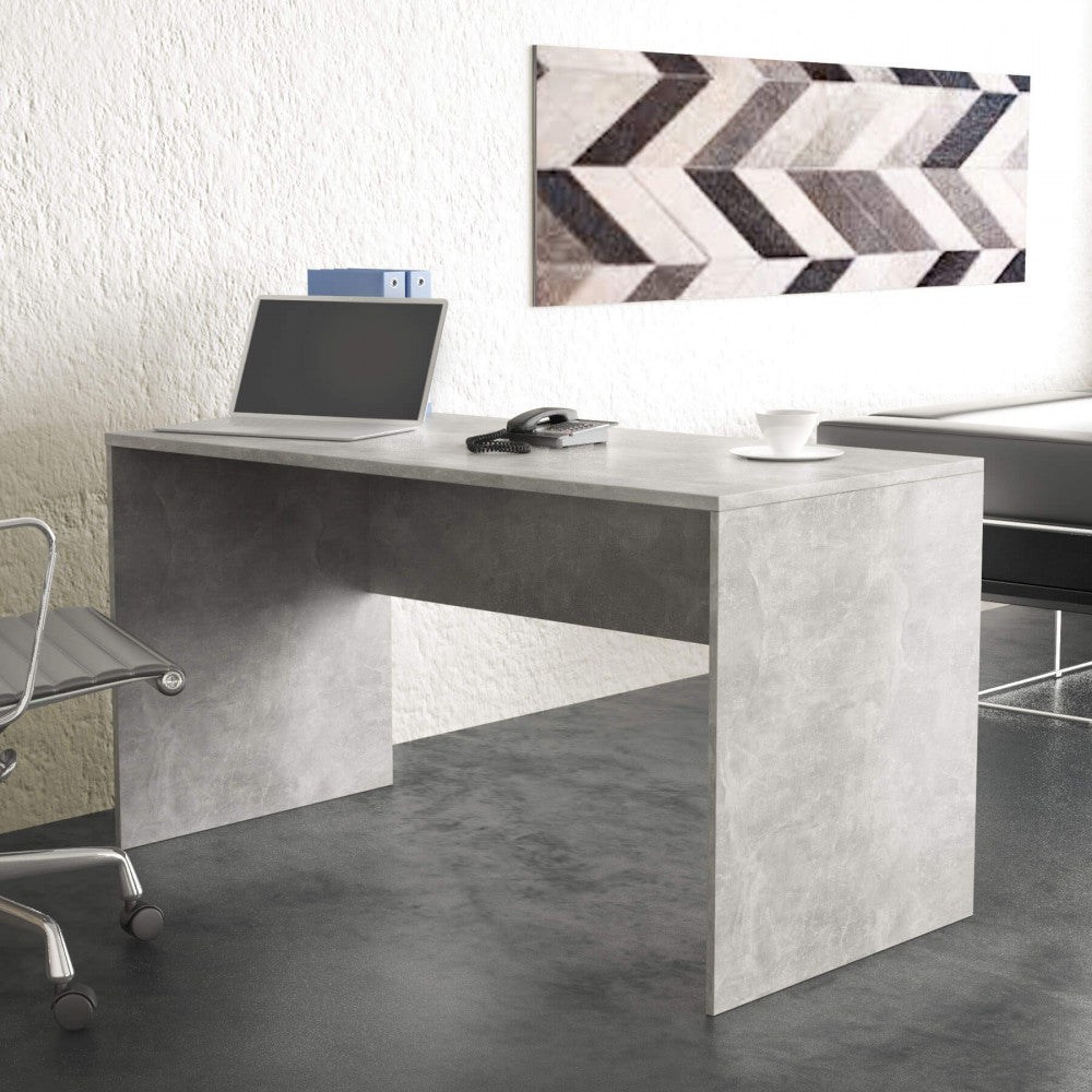 Scrivania Josie Grigio Effetto Cemento, ideale per ufficio o studio domestico | Albert Stock