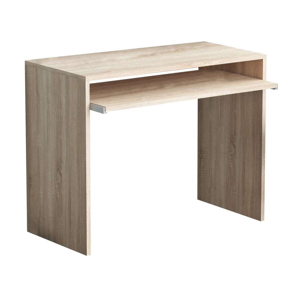 Scrivania Perry Quercia Chiaro con design moderno e struttura robusta in truciolare bilaminato | Albert Stoc