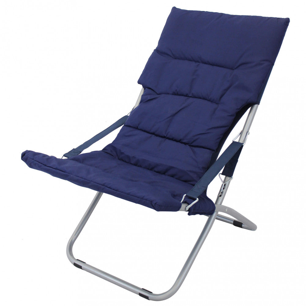 Struttura in acciaio tubolare e anelli metallici della sdraio Cosma Modello BC807823-BLU