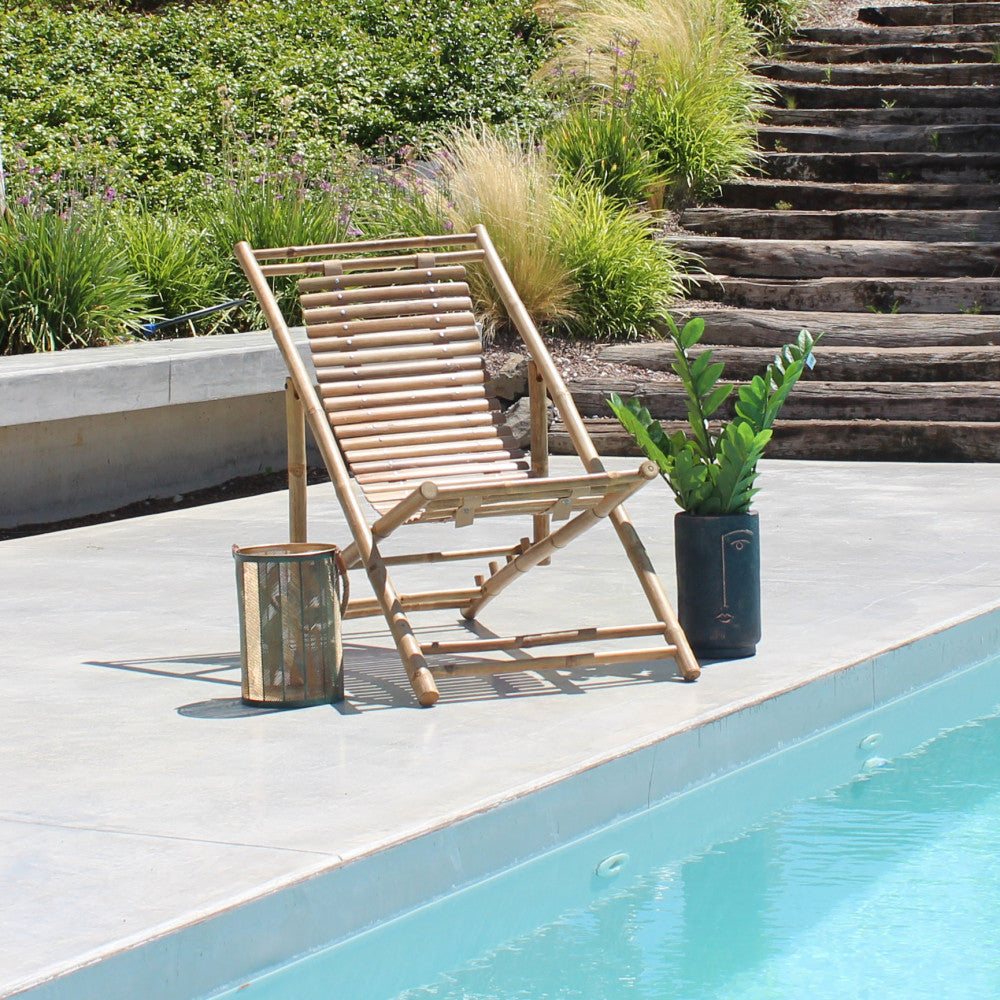 Sdraio a dondolo Bellini in legno marrone, design classico.