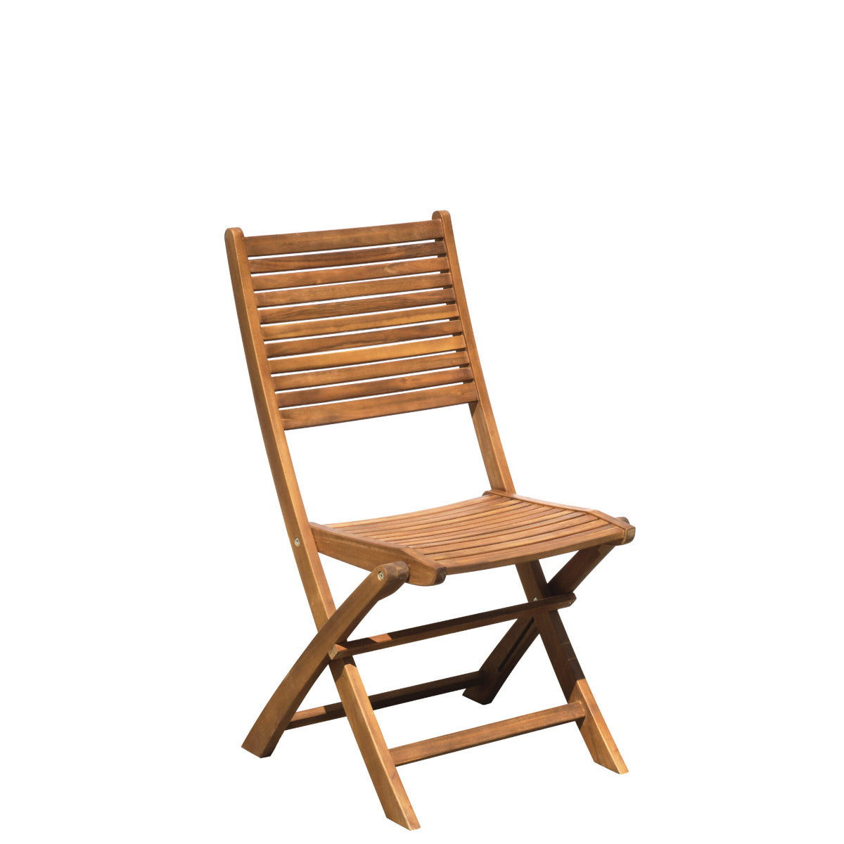 Sedia pieghevole in legno di acacia naturale, modello CHL01.