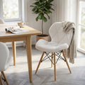 Sedia Cosma Annapolis bianca con gambe in legno