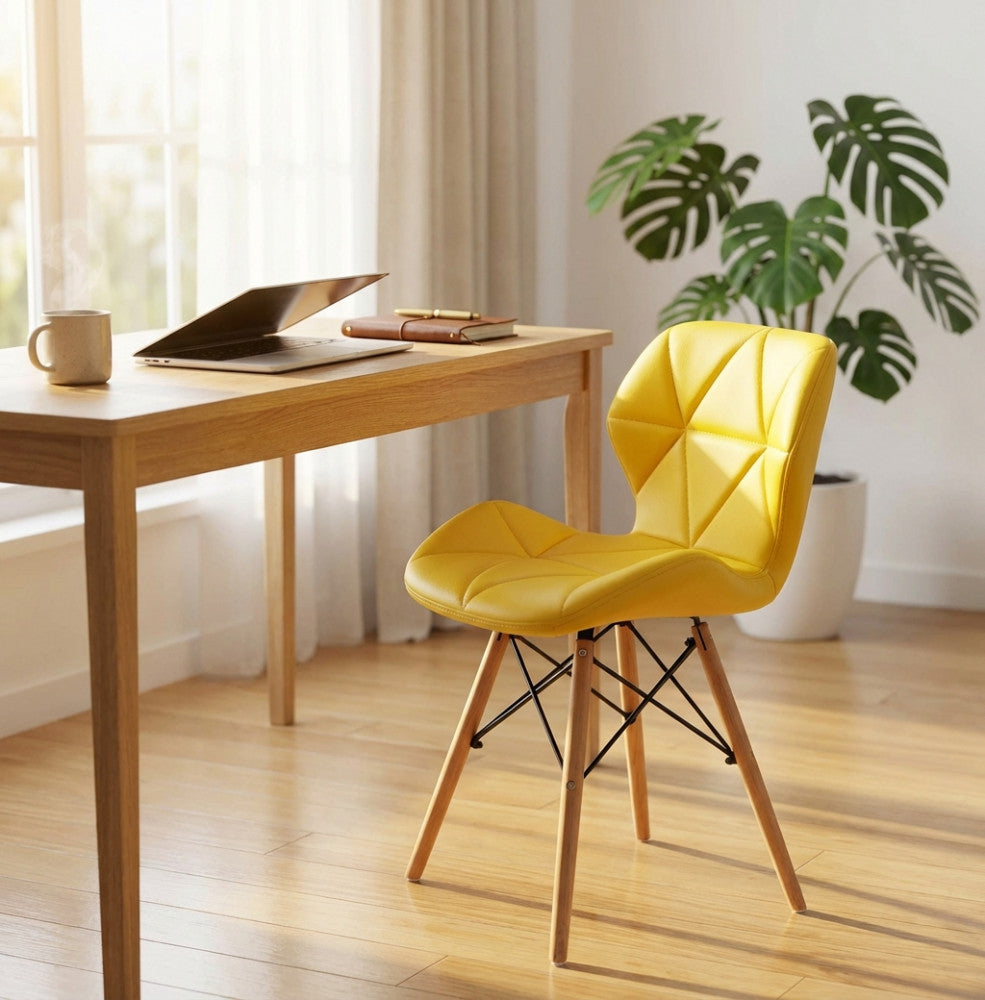 Sedia Cosma Annapolis gialla vista frontale