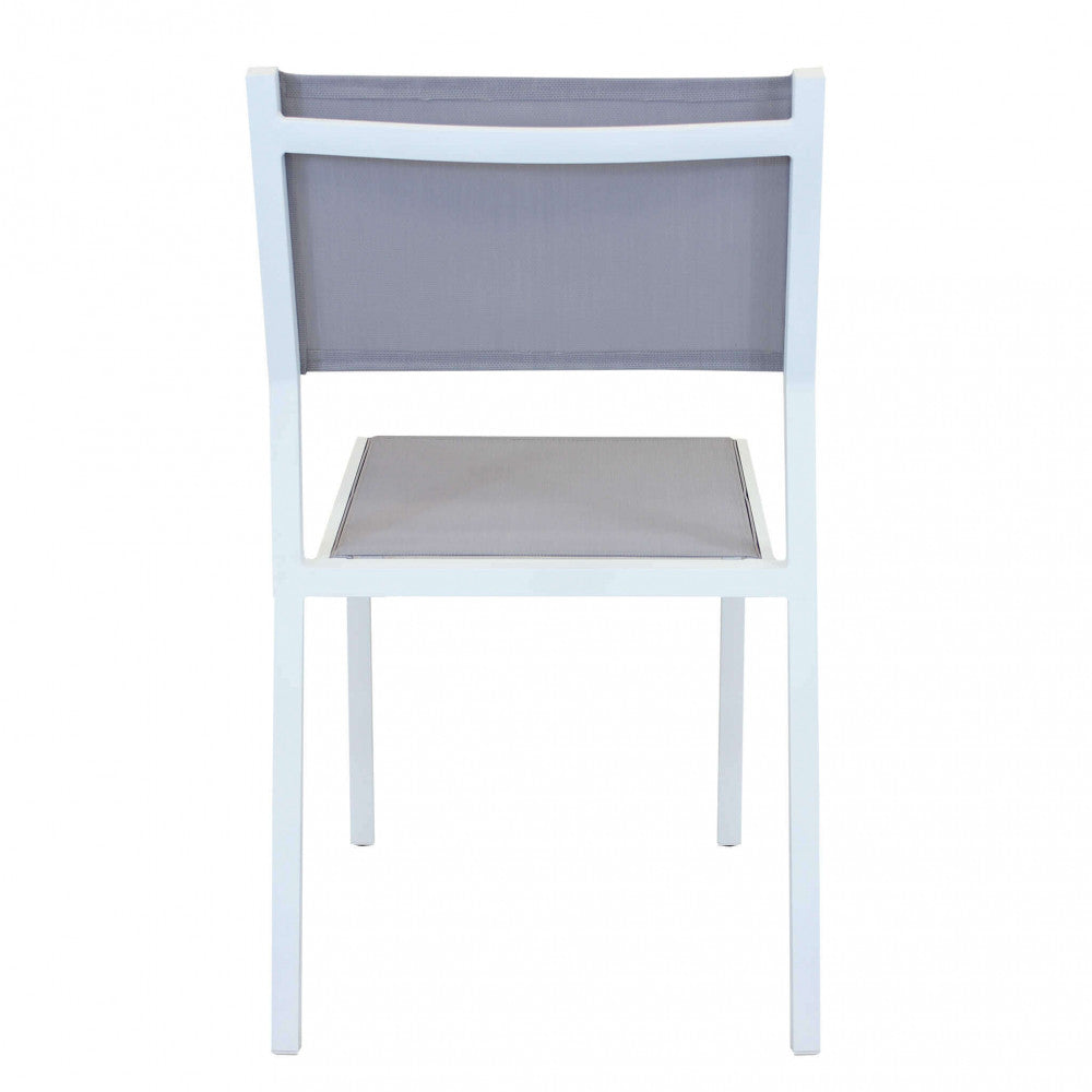 Sedia outdoor Cosma Avana in alluminio bianco vista posteriore