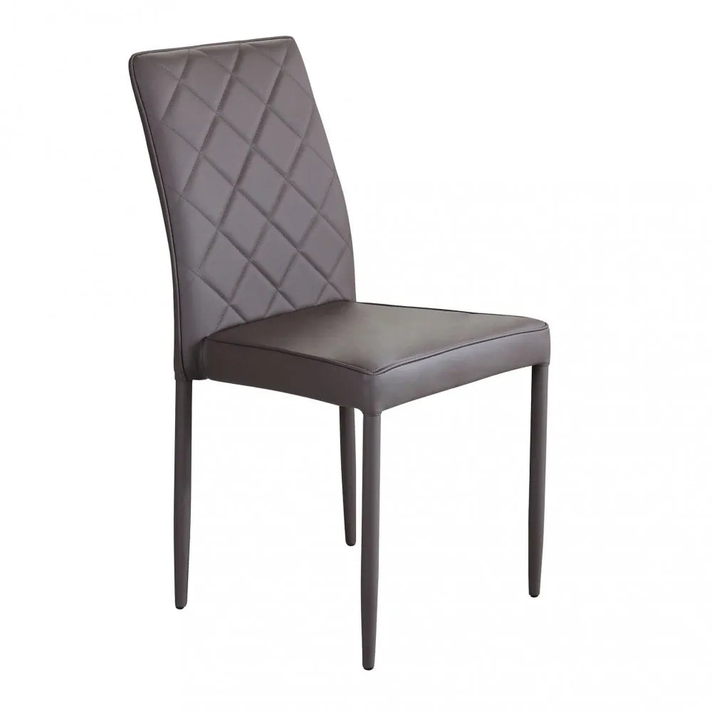 Sedia Blossom Marrone in Acciaio e Ecopelle, design accogliente per sala da pranzo moderna