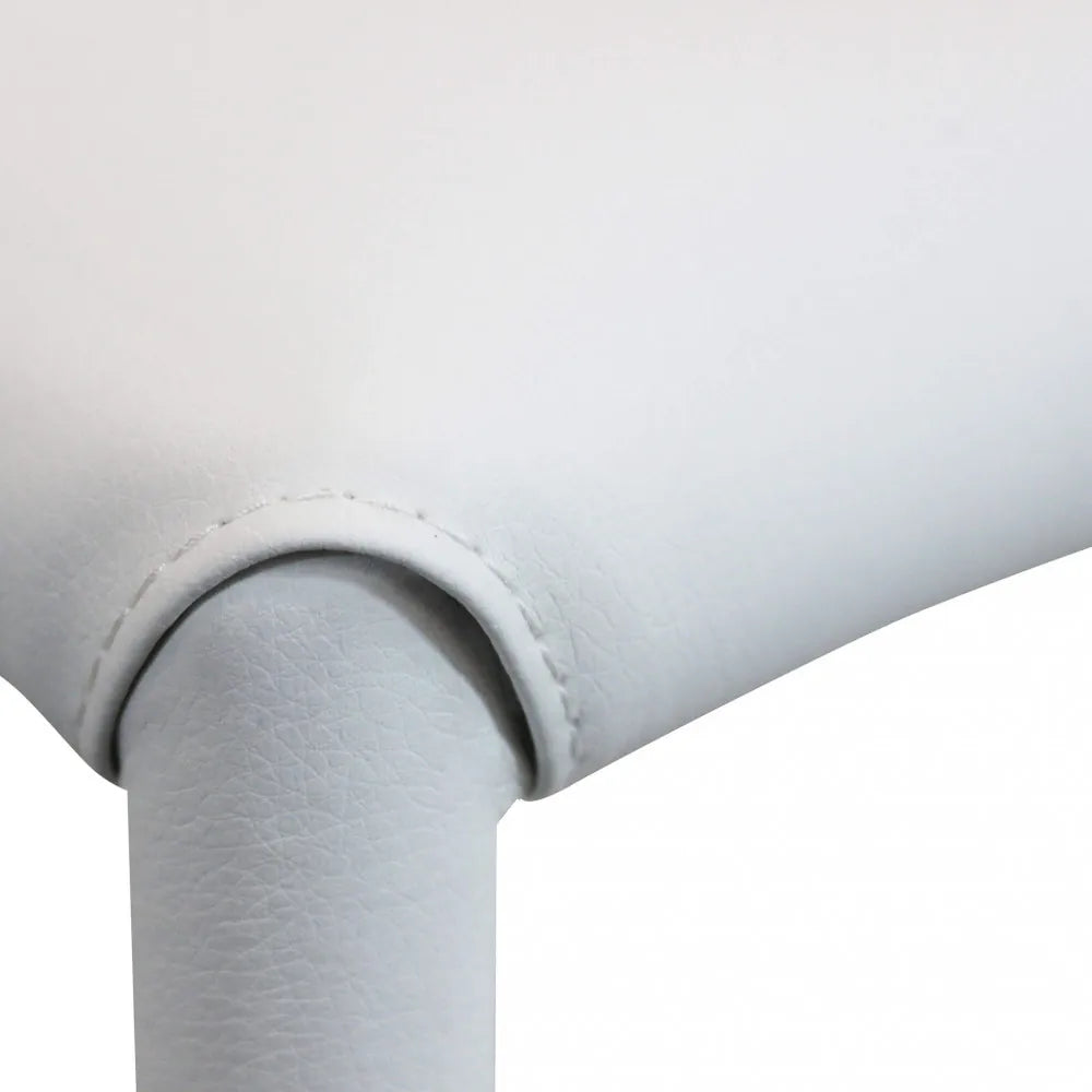 Sedia Cammie moderna in Acciaio e Ecopelle, seduta elegante per sala da pranzo o ufficio particolare della seduta