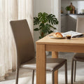 Sedia Cammie in Ecopelle Tortora e Acciaio - HF807296-TORT
