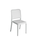 Sedia Catania Bianca impilabile senza braccioli, in Polipropilene con Fibra di Vetro, resistente ai raggi UV per esterni.